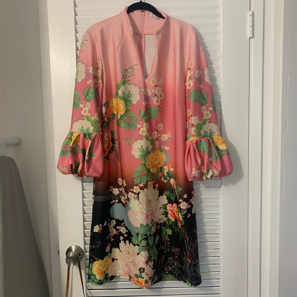 Floral New York & Co Scuba Shift dress